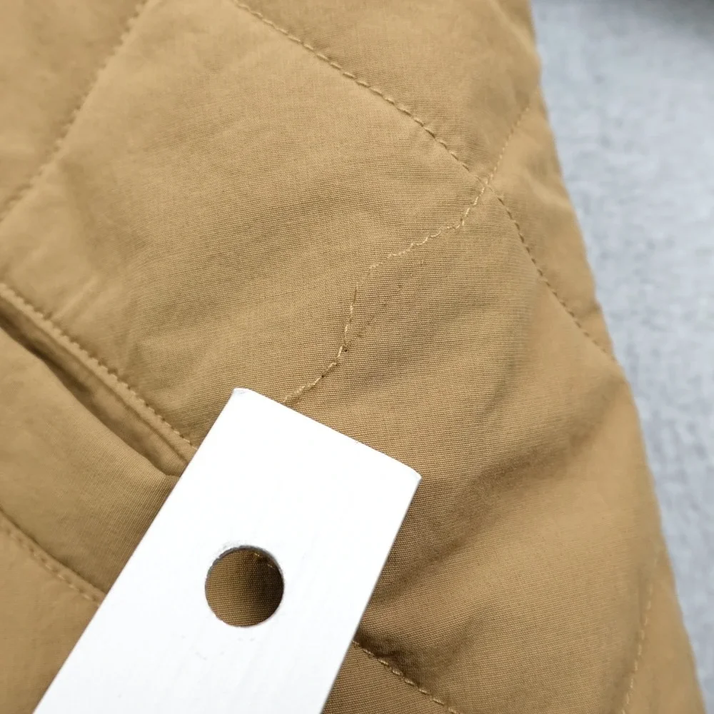 The North Face Sherpa Lined Cuchillo Quilted Jacket Mens XL Brown Hoodie Utility